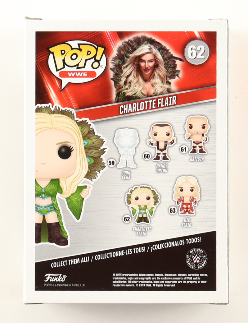Charlotte Flair Signed WWE #62 Funko Pop! Vinyl Figure (Beckett) at PristineAuction.com Charlotte Flair Signed WWE #62 Funko Pop! Vinyl Figure (Beckett) at PristineAuction.com