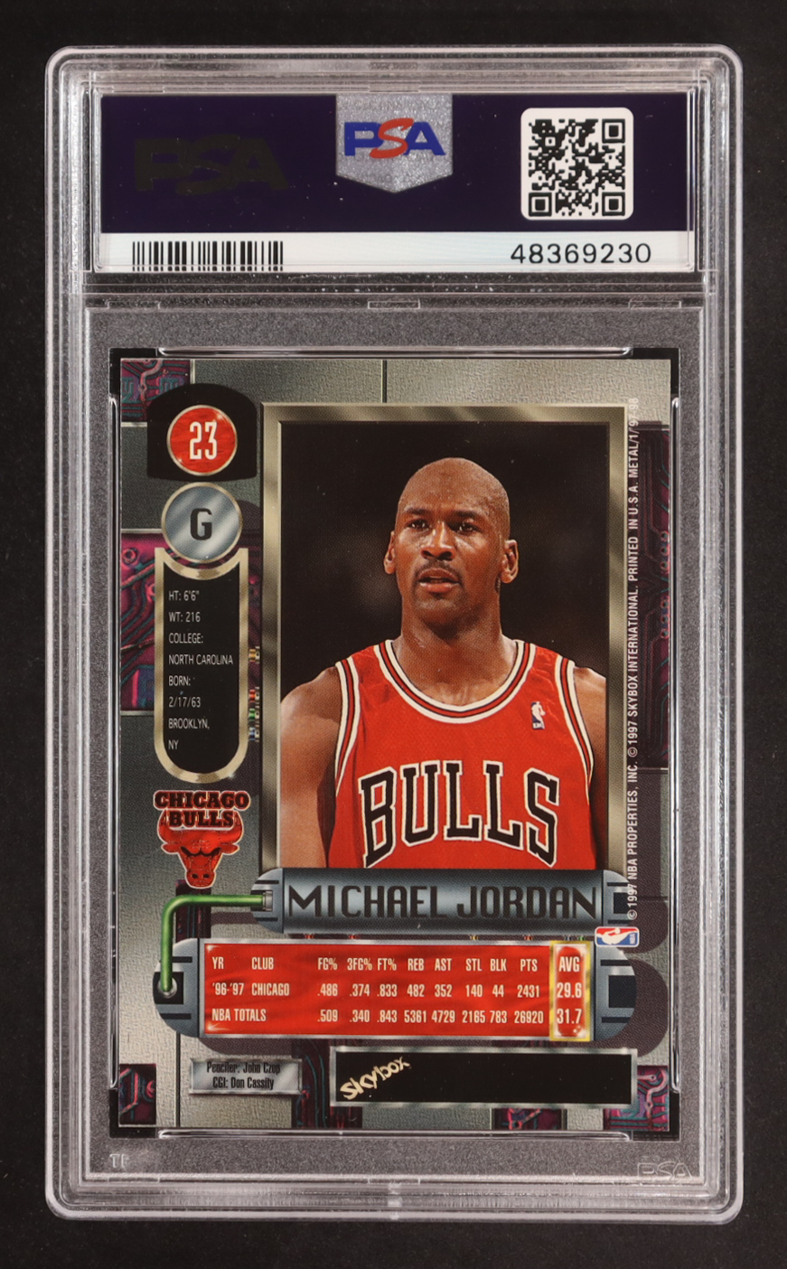 Michael Jordan 1997-98 Metal Universe #23 (PSA 6) at PristineAuction.com Michael Jordan 1997-98 Metal Universe #23 (PSA 6) at PristineAuction.com