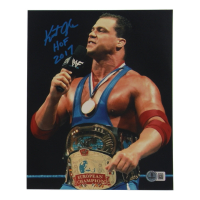 Kurt Angle Signed 8x10 Photo Inscribed "HOF 2017" (Beckett) at PristineAuction.com
