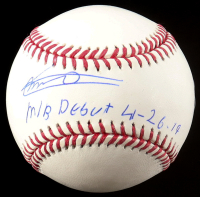 Vladimir Guerrero Jr. Signed OML Baseball Inscribed "MLB Debut 4-26-19" (Beckett & USA SM) at PristineAuction.com