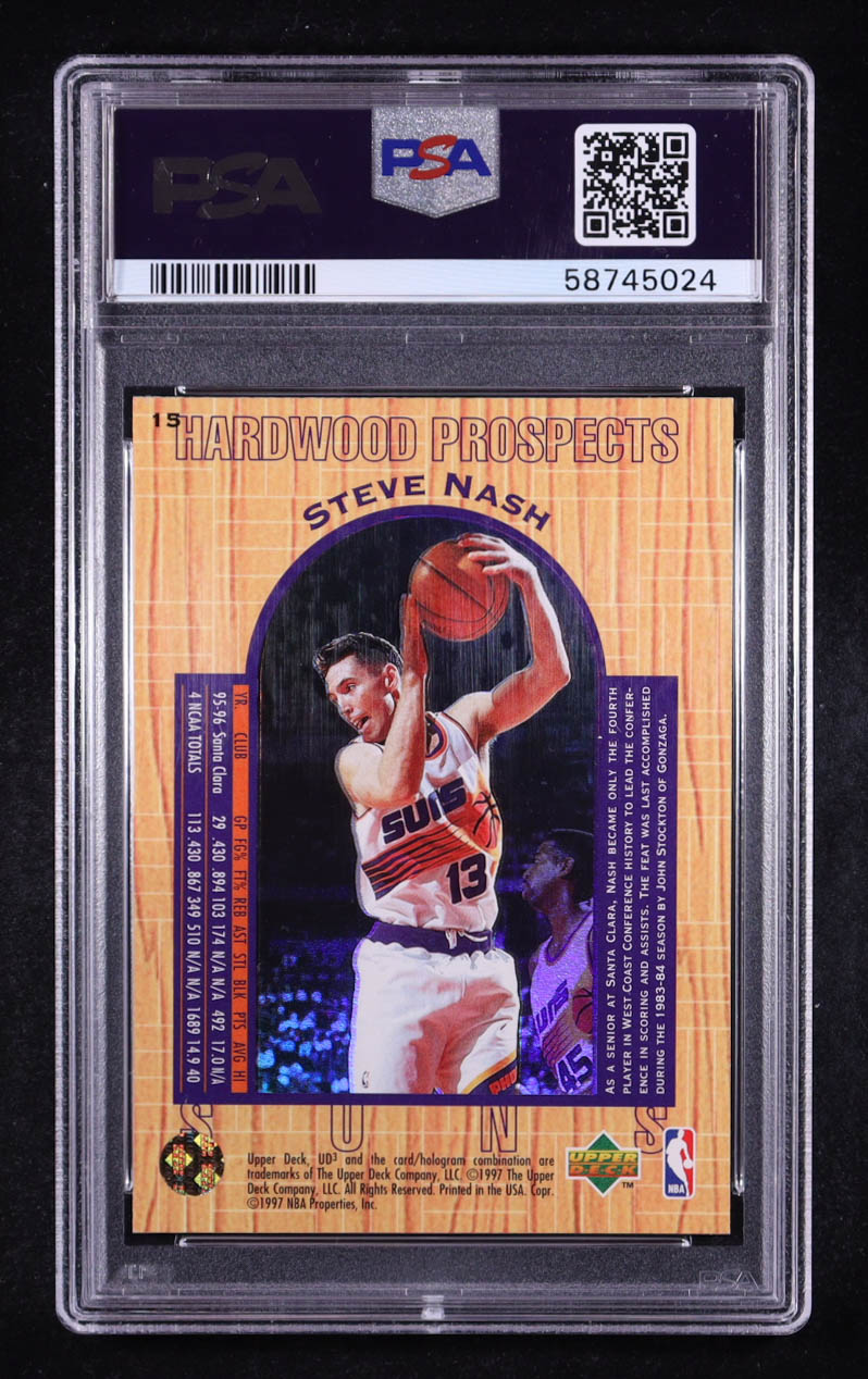 Steve Nash 1996-97 UD3 #15 RC (PSA 10) at PristineAuction.com Steve Nash 1996-97 UD3 #15 RC (PSA 10) at PristineAuction.com
