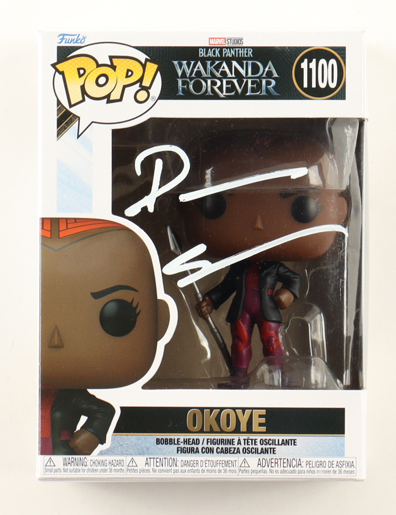 Danai Gurira Signed "Black Panther: Wakanda Forever" #1100 Okoye Bobble-Head Funko Pop! Vinyl Figure (Beckett) at PristineAuction.com Danai Gurira Signed "Black Panther: Wakanda Forever" #1100 Okoye Bobble-Head Funko Pop! Vinyl Figure (Beckett) at PristineAuction.com