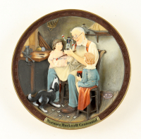 Norman Rockwell Premier Issue "The Toy Maker" 3D Ceramic Plate #1849A at PristineAuction.com