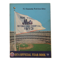 1974 Vintage Mets Full Yearbook with Team Poster at PristineAuction.com