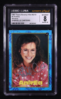 Gabrielle Carters Signed 1991 Topps Beverly Hills 90210 Andrea Stickers #5 (CGC 8 | Autograph Graded CGC 10) at PristineAuction.com