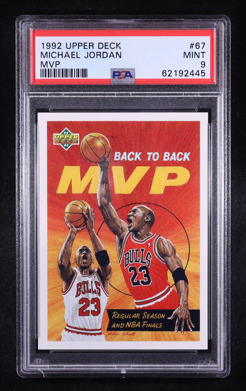 Michael Jordan 1992-93 Upper Deck #67 MVP (PSA 9) at PristineAuction.com Michael Jordan 1992-93 Upper Deck #67 MVP (PSA 9) at PristineAuction.com