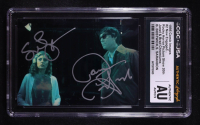 Barry Bostwick / Susan Sarandon Signed 1995 Cosmic Images Now Engaged... Janet & Brad Chromiums Rocky Horror Picture Show 20th #2 (CGC | Autograph Graded CGC 9) at PristineAuction.com