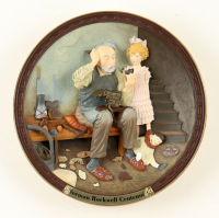 Norman Rockwell Second Issue "The Cobbler" 3D Ceramic Plate #2868A at PristineAuction.com
