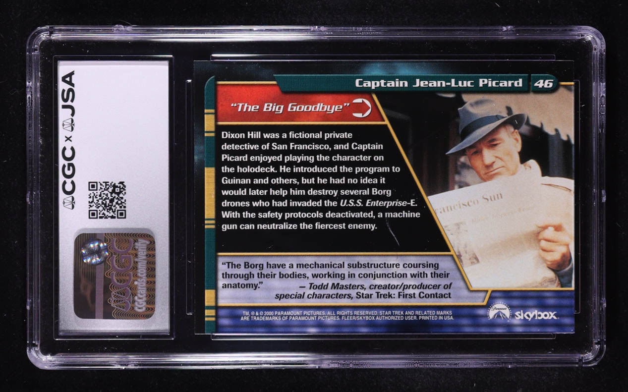 Brent Spiner Signed 2000 Captain Jean-Luc Picard Star Trek TNG Profiles Skybox #46 (CGC | Autograph Graded CGC 9) at PristineAuction.com Brent Spiner Signed 2000 Captain Jean-Luc Picard Star Trek TNG Profiles Skybox #46 (CGC | Autograph Graded CGC 9) at PristineAuction.com