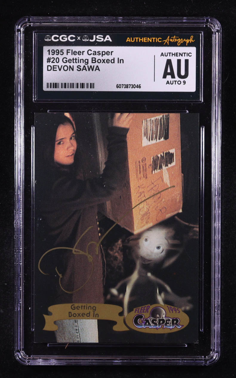 Devon Sawa Signed 1995 Fleer Casper Getting Boxed In #20 (CGC | Autograph Graded CGC 9) at PristineAuction.com Devon Sawa Signed 1995 Fleer Casper Getting Boxed In #20 (CGC | Autograph Graded CGC 9) at PristineAuction.com
