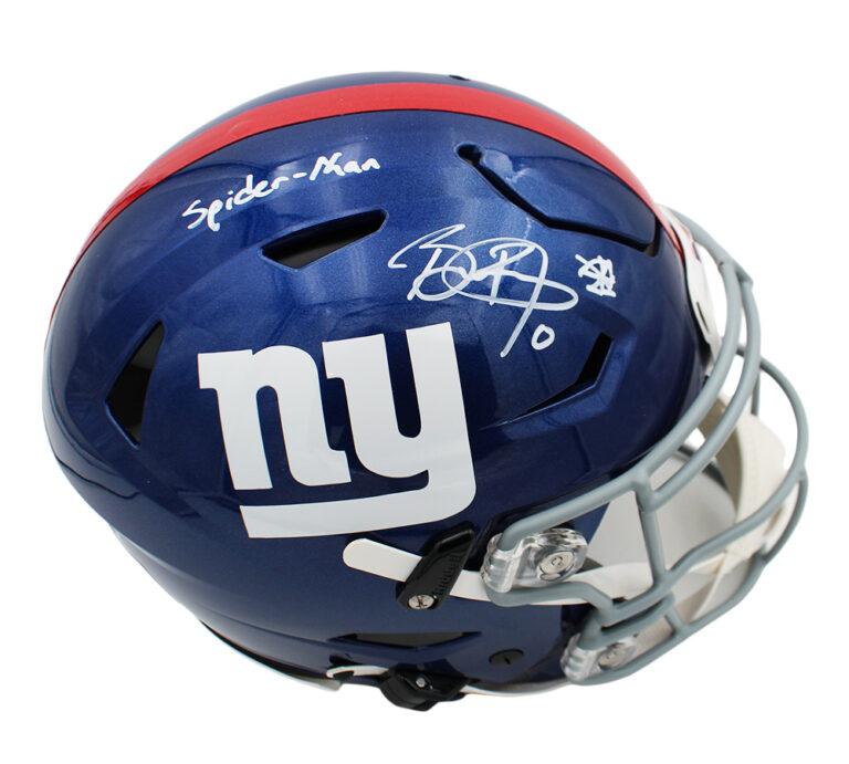Brian Burns Signed Giants Full-Size Authentic On-Field Speedflex Helmet Inscribed "Spider-Man" (Beckett) at PristineAuction.com Brian Burns Signed Giants Full-Size Authentic On-Field Speedflex Helmet Inscribed "Spider-Man" (Beckett) at PristineAuction.com