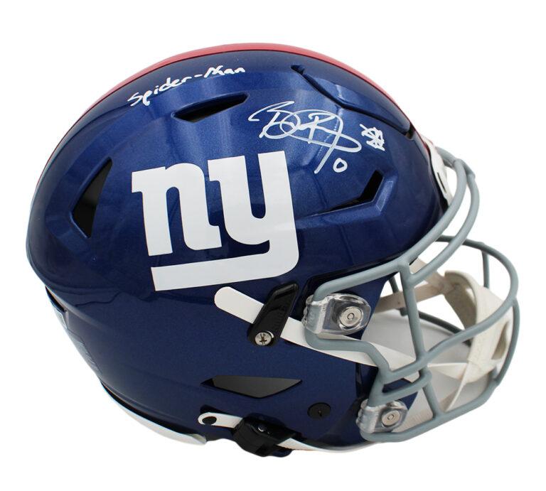 Brian Burns Signed Giants Full-Size Authentic On-Field Speedflex Helmet Inscribed "Spider-Man" (Beckett) at PristineAuction.com Brian Burns Signed Giants Full-Size Authentic On-Field Speedflex Helmet Inscribed "Spider-Man" (Beckett) at PristineAuction.com