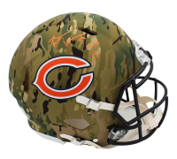 Brian Urlacher Signed Bears Full-Size Authentic On-Field Camo Alternate Speed Helmet Inscribed "HOF 18" (Schwartz) at PristineAuction.com