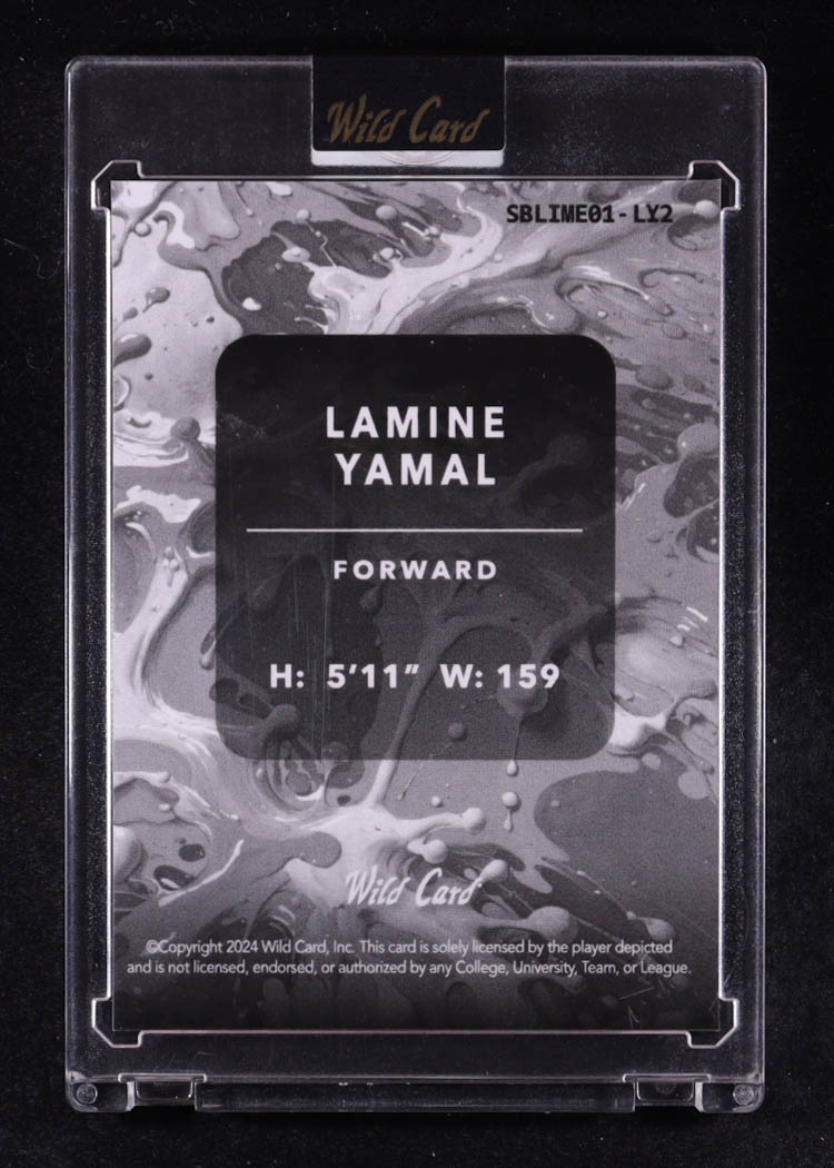 Lamine Yamal 2024 Wild Card Splat Lime Lava #SBLIME01-LY2 RC #5/10 at PristineAuction.com Lamine Yamal 2024 Wild Card Splat Lime Lava #SBLIME01-LY2 RC #5/10 at PristineAuction.com