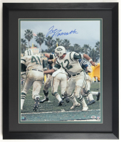 Joe Namath Signed Jets Custom Framed Photo Display (PSA) at PristineAuction.com