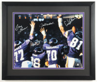 Vikings "Purple People Eaters" Custom Framed Photo Display Signed by (4) with Carl Eller, Jim Marshall, Gary Larsen & Alan Page (Beckett) at PristineAuction.com
