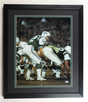 Joe Namath Signed Custom Framed Photo Display (PSA) at PristineAuction.com