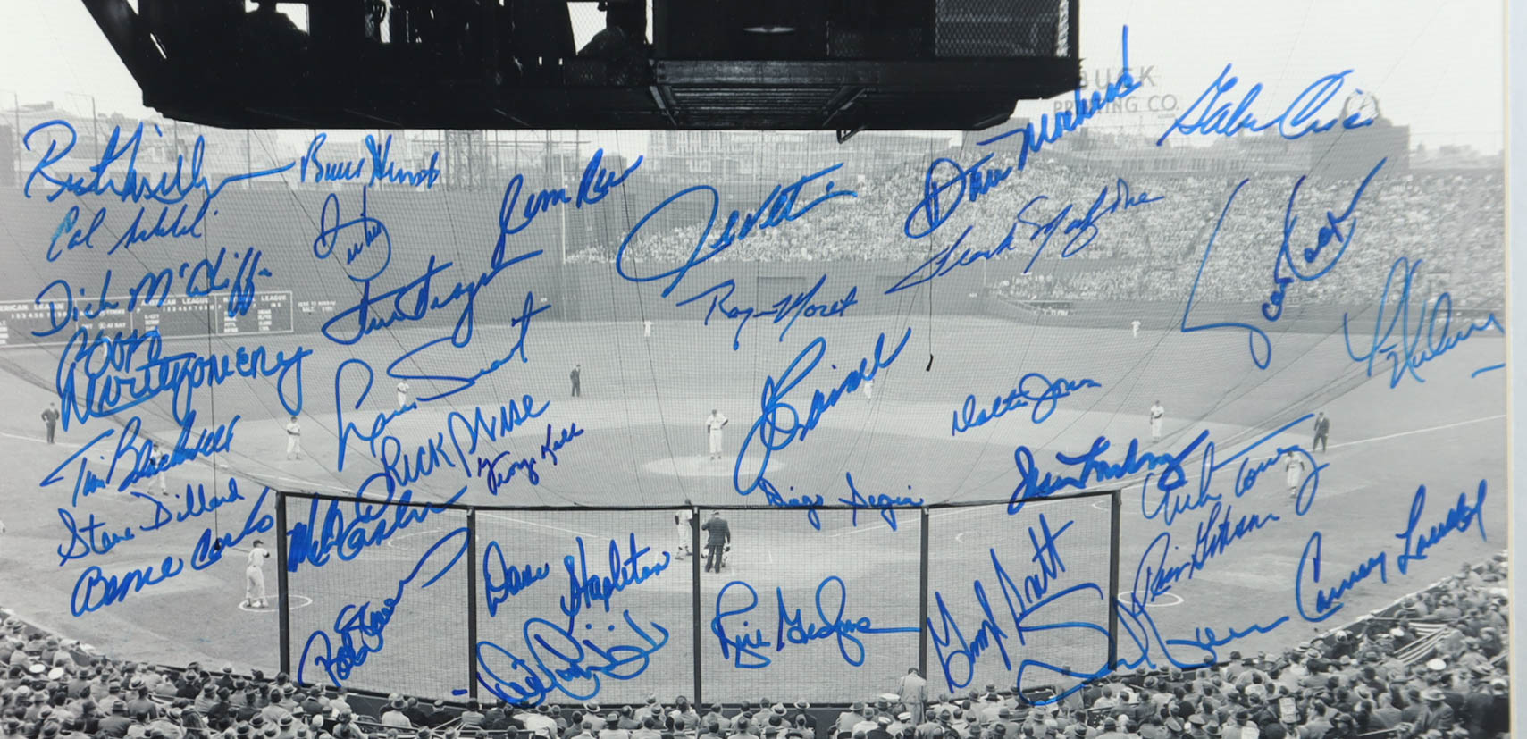 Boston Red Sox Custom Framed Photo Display Signed by (35) with Jim Rice, George Kell, Jim Lonborg, Luis Tiant (AIV & Steiner) at PristineAuction.com Boston Red Sox Custom Framed Photo Display Signed by (35) with Jim Rice, George Kell, Jim Lonborg, Luis Tiant (AIV & Steiner) at PristineAuction.com