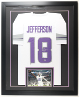 Justin Jefferson Signed Custom Framed Jersey (Beckett) at PristineAuction.com