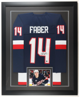 Brock Faber Signed Custom Framed Jersey Display (Beckett) at PristineAuction.com