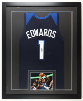 Anthony Edwards Signed Custom Framed Jersey (JSA) at PristineAuction.com