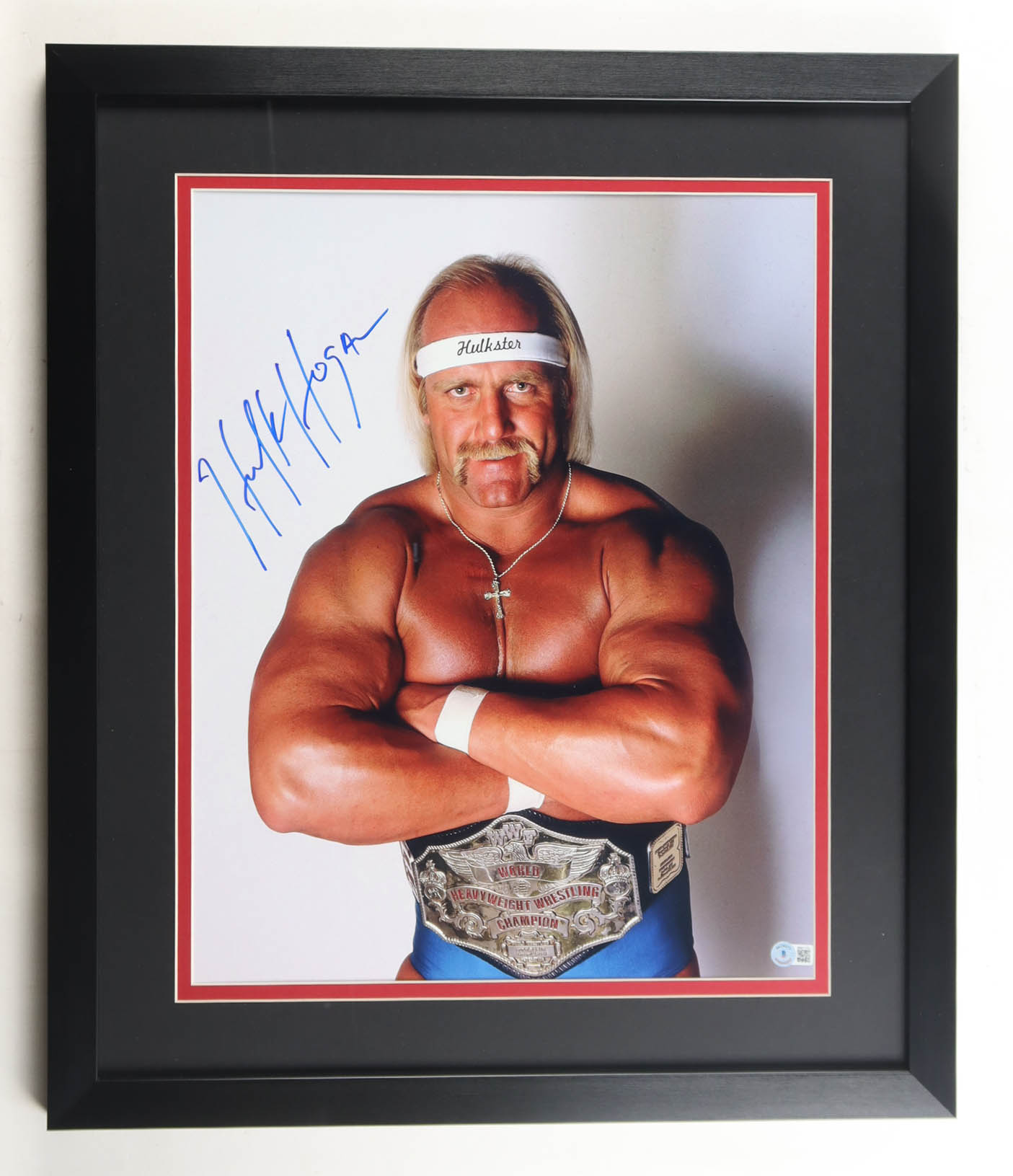 Hulk Hogan Signed Custom Framed Photo Display (Steiner) at PristineAuction.com Hulk Hogan Signed Custom Framed Photo Display (Steiner) at PristineAuction.com