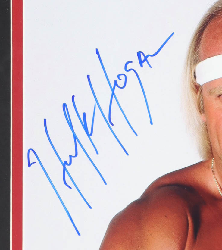 Hulk Hogan Signed Custom Framed Photo Display (Steiner) at PristineAuction.com Hulk Hogan Signed Custom Framed Photo Display (Steiner) at PristineAuction.com