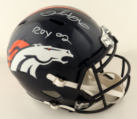 Clinton Portis Signed Broncos Full-Size Speed Helmet Inscribed "ROY 02" (PSA) at PristineAuction.com