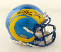 Van Jefferson Signed Rams Speed Mini Helmet Inscribed "SB LVI Champs" (Beckett) at PristineAuction.com