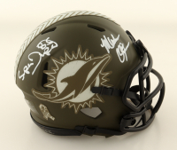 Mark Duper & Mark Clayton Signed Dolphins Salute to Service Alternate Speed Mini Helmet (JSA) at PristineAuction.com