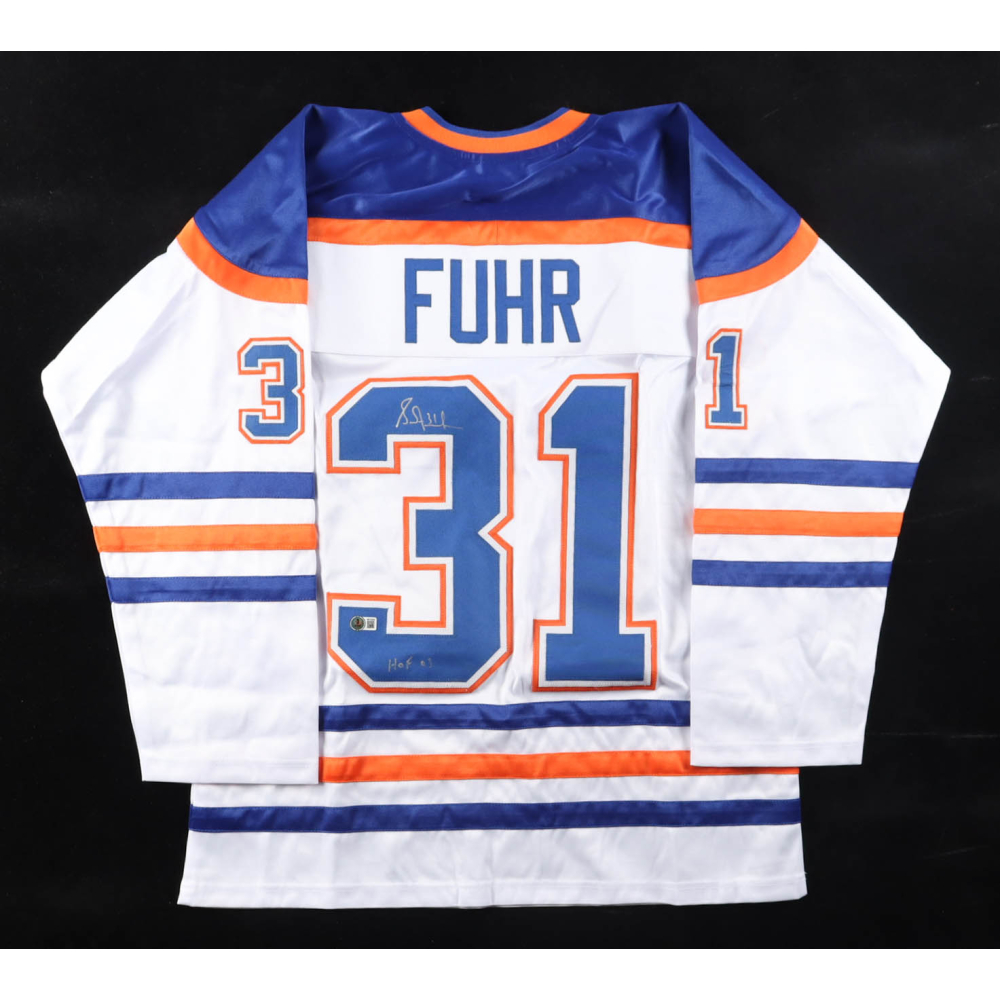 Grant Fuhr Signed Jersey Inscribed "HOF 03" (Beckett) at PristineAuction.com