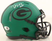 Dontayvion Wicks Signed Packers Rave Alternate Speed Mini Helmet (JSA) at PristineAuction.com