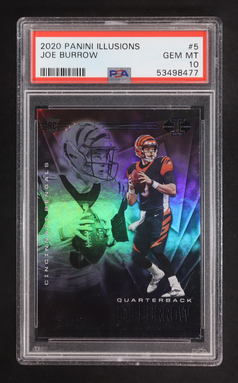 Joe Burrow 2020 Panini Illusions #5 RC (PSA 10) at PristineAuction.com Joe Burrow 2020 Panini Illusions #5 RC (PSA 10) at PristineAuction.com