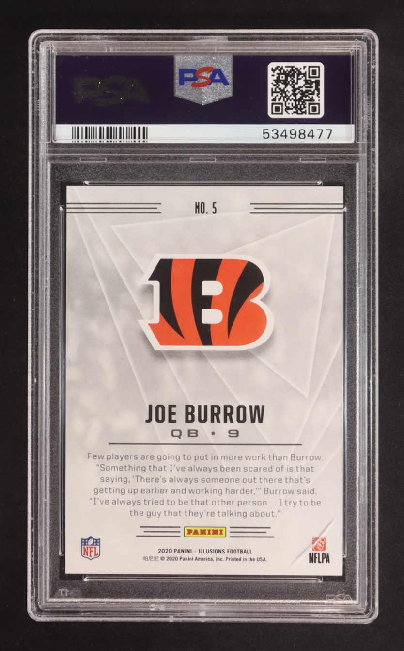Joe Burrow 2020 Panini Illusions #5 RC (PSA 10) at PristineAuction.com Joe Burrow 2020 Panini Illusions #5 RC (PSA 10) at PristineAuction.com