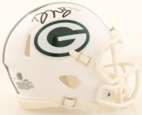 Dontayvion Wicks Signed Packers Alternate Speed Mini Helmet (JSA) at PristineAuction.com