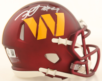 Frankie Luvu Twice-Signed Commanders Speed Mini Helmet (Beckett) at PristineAuction.com