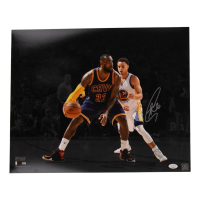 Steph Curry Signed Warriors 16x20 Photo (JSA) at PristineAuction.com