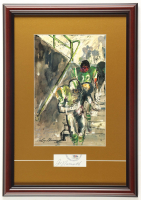 Joe Namath Signed Custom Framed Cut Display with LeRoy Neiman Art Print (PSA) at PristineAuction.com