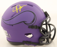 Justin Jefferson Signed Vikings Rave Alternate Speed Mini Helmet (Beckett) at PristineAuction.com