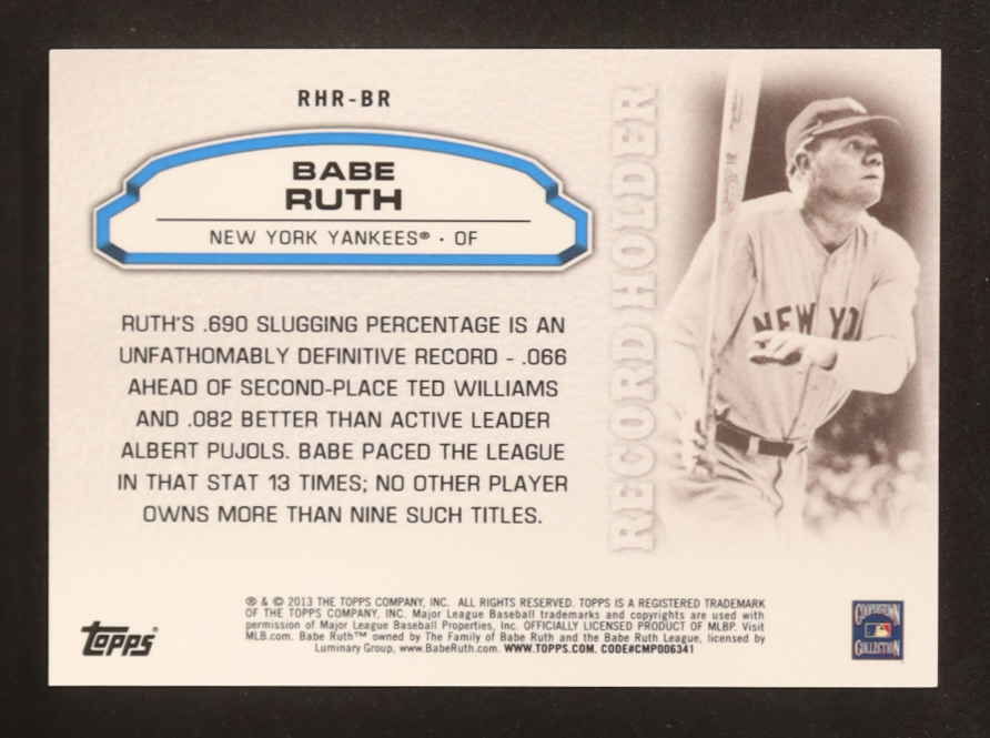 Babe Ruth 2013 Topps Update Record Holder Rings #BR at PristineAuction.com Babe Ruth 2013 Topps Update Record Holder Rings #BR at PristineAuction.com