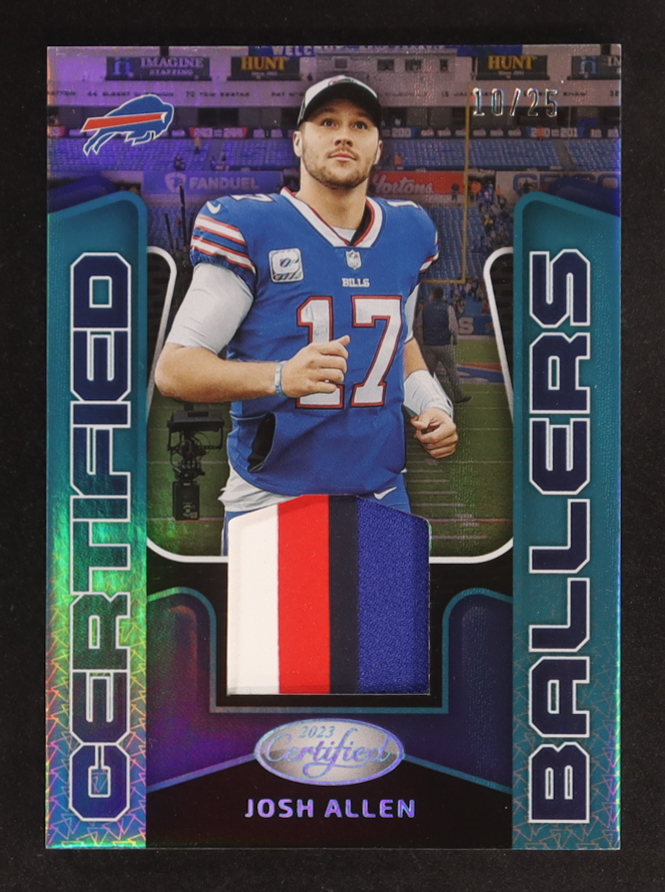 Josh Allen 2023 Certified Certified Ballers Mirror Teal #12 #10/25 at PristineAuction.com Josh Allen 2023 Certified Certified Ballers Mirror Teal #12 #10/25 at PristineAuction.com