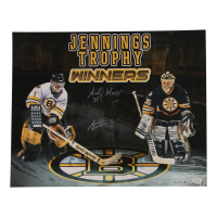 Rejean Lemelin & Andy Moog Signed Bruins 16x20 Photo (JSA) at PristineAuction.com