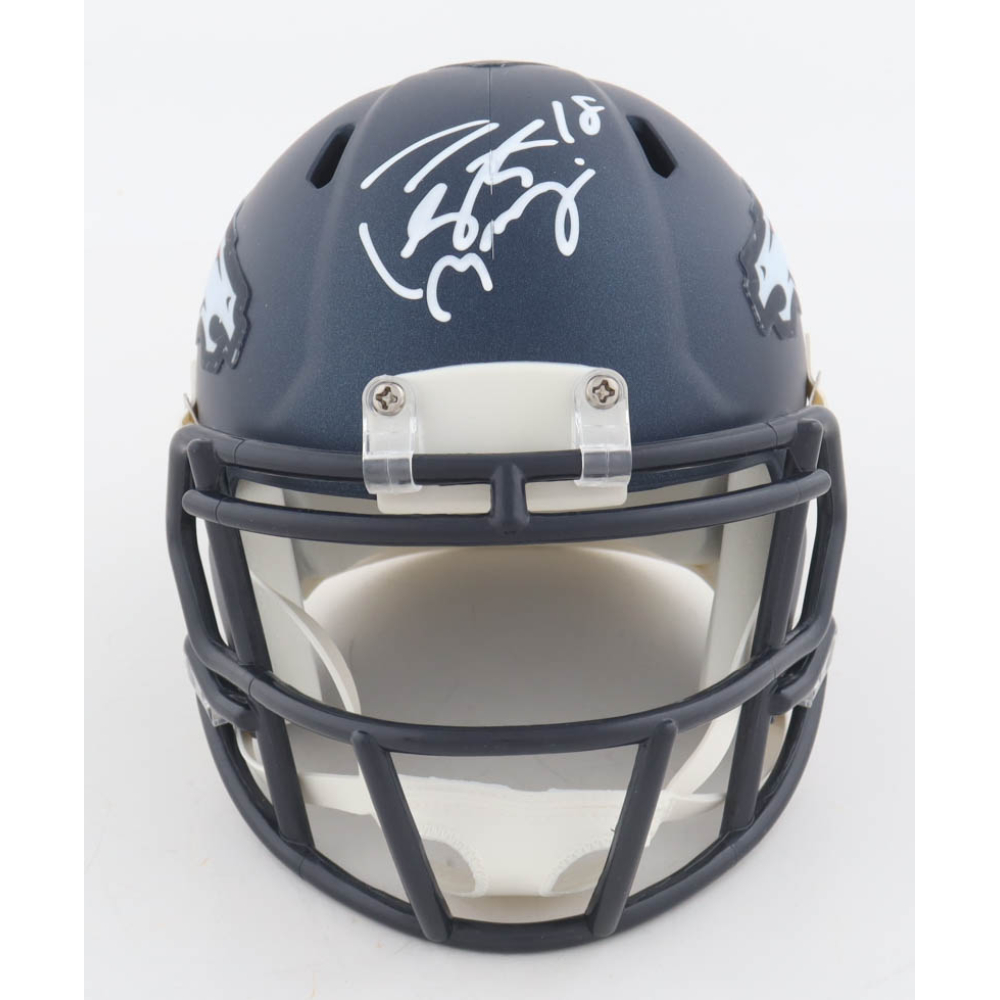 Peyton Manning Signed Broncos Speed Mini Helmet (PSA) at PristineAuction.com