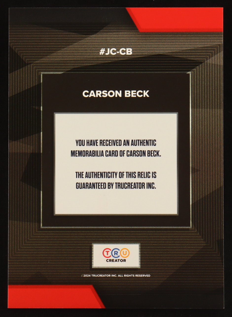 Carson Beck 2024 TruSport Jumbo Trucreator Cracked Ice #8 #JC-CB JSY RC at PristineAuction.com Carson Beck 2024 TruSport Jumbo Trucreator Cracked Ice #8 #JC-CB JSY RC at PristineAuction.com
