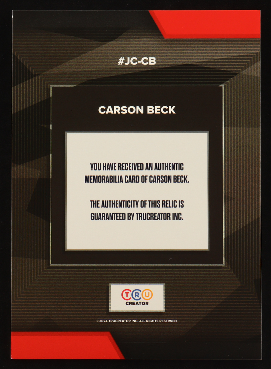 Carson Beck 2024 TruSport Jumbo Trucreator Cracked Ice #8 #JC-CB JSY RC at PristineAuction.com Carson Beck 2024 TruSport Jumbo Trucreator Cracked Ice #8 #JC-CB JSY RC at PristineAuction.com