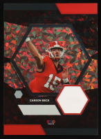 Carson Beck 2024 TruSport Jumbo Trucreator Cracked Ice #8 #JC-CB JSY RC at PristineAuction.com