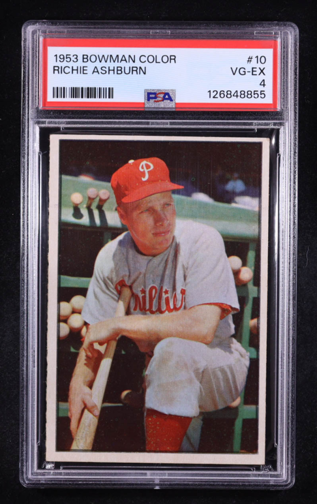 Richie Ashburn 1953 Bowman Color #10 (PSA 4)
