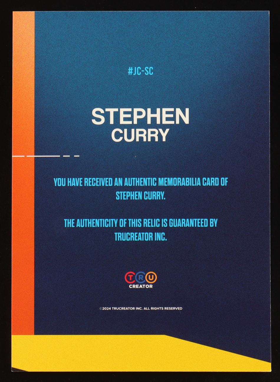 Stephen Curry 2024 TruSport Jumbo TruCreator Cracked Ice #5 #JCSC JSY at PristineAuction.com Stephen Curry 2024 TruSport Jumbo TruCreator Cracked Ice #5 #JCSC JSY at PristineAuction.com