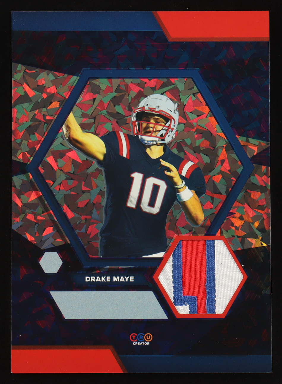 Drake Maye 2024 TruSport Jumbo Trucreator Cracked Ice #10 #JCDM JSY RC at PristineAuction.com Drake Maye 2024 TruSport Jumbo Trucreator Cracked Ice #10 #JCDM JSY RC at PristineAuction.com