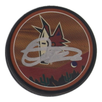 Dmitry Simashev Signed Coyotes Logo Hockey Puck (PSA) at PristineAuction.com